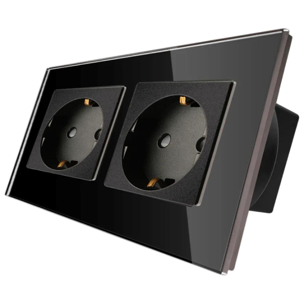 Розетка Caligate M2F/2M1F-BK 220 - 240 В / Type-F / Черный photo 2 Розетка Caligate M2F/2M1F-BK 220 - 240 В / Type-F / Черный photo 2