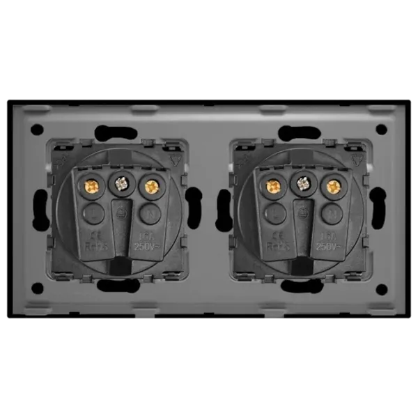Розетка Caligate M2F/2M1F-BK 220 - 240 В / Type-F / Черный photo 4 Розетка Caligate M2F/2M1F-BK 220 - 240 В / Type-F / Черный photo 4