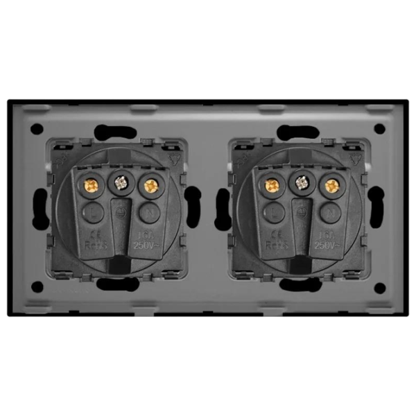 Розетка Caligate M2F/2M1F-BK 220 - 240 В / Type-F / Черный photo 4 Розетка Caligate M2F/2M1F-BK 220 - 240 В / Type-F / Черный photo 4