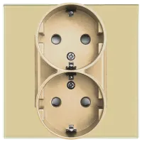 Priză Caligate M2F-GD/1 220 - 240 V / Type-F / Gold