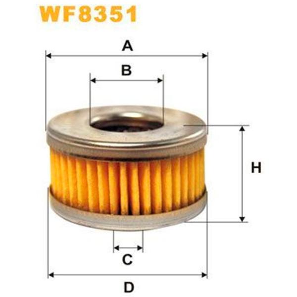 Filtru combustibil Wix Filters WX-WF8351 36 mm photo 2 Filtru combustibil Wix Filters WX-WF8351 36 mm photo 2