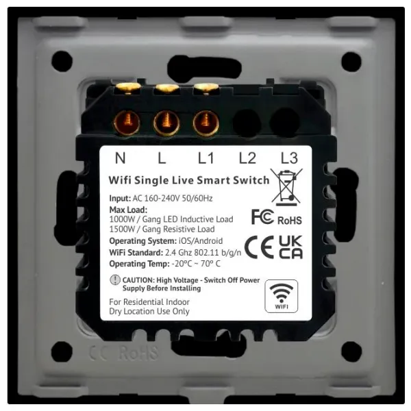 Выключатель Caligate WF101N-GD 50 Гц /  photo 5