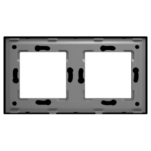 Ramă pentru priză și întrerupătoar Caligate G157.2F-BK Black / 2 photo 4