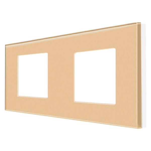 Ramă pentru priză și întrerupătoar Caligate G157.2F-GD Gold / 2 photo 1 Ramă pentru priză și întrerupătoar Caligate G157.2F-GD Gold / 2 photo 1