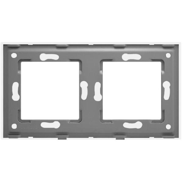 Ramă pentru priză și întrerupătoar Caligate G157.2F-WT White / 2 photo 4 Ramă pentru priză și întrerupătoar Caligate G157.2F-WT White / 2 photo 4