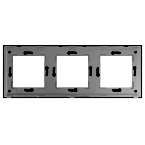 Ramă pentru priză și întrerupătoar Caligate G228.3F-BK Black / 3 photo 4 Ramă pentru priză și întrerupătoar Caligate G228.3F-BK Black / 3 photo 4