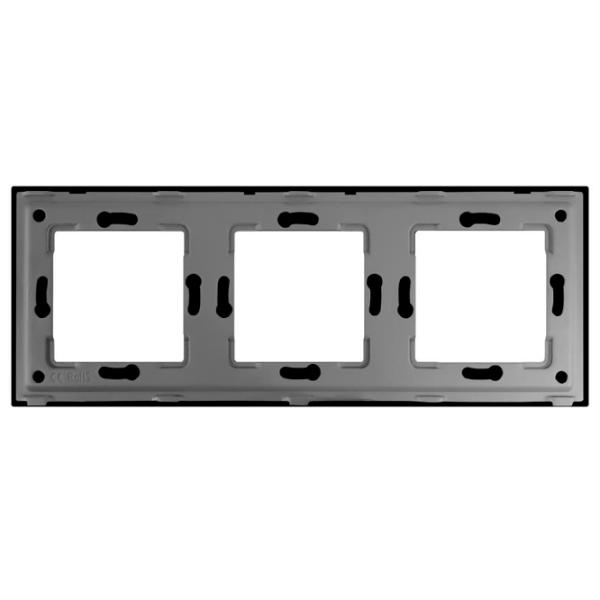 Ramă pentru priză și întrerupătoar Caligate G228.3F-BK Black / 3 photo 4 Ramă pentru priză și întrerupătoar Caligate G228.3F-BK Black / 3 photo 4