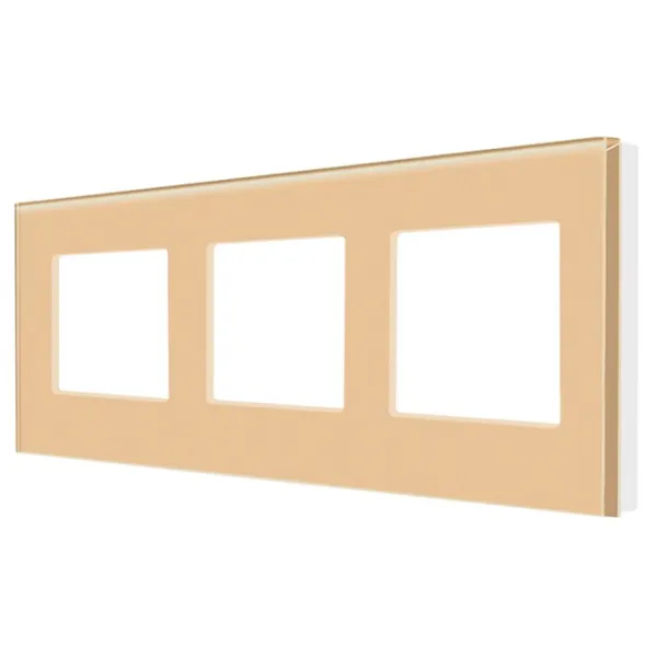 Ramă pentru priză și întrerupătoar Caligate G228.3F-GD Gold / 3 photo 1 Ramă pentru priză și întrerupătoar Caligate G228.3F-GD Gold / 3 photo 1