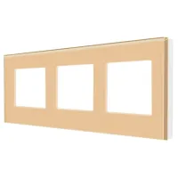 Ramă pentru priză și întrerupătoar Caligate G228.3F-GD Gold / 3