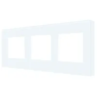 Ramă pentru priză și întrerupătoar Caligate G228.3F-WT White / 3