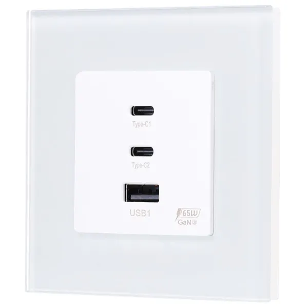 Розетка Caligate USB65W-WT 220 - 240 В / USB Type-A / Белый photo 3 Розетка Caligate USB65W-WT 220 - 240 В / USB Type-A / Белый photo 3