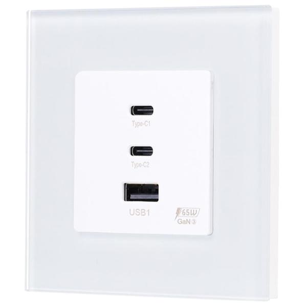 Розетка Caligate USB65W-WT 220 - 240 В / USB Type-A / Белый photo 3 Розетка Caligate USB65W-WT 220 - 240 В / USB Type-A / Белый photo 3