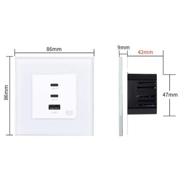 Розетка Caligate USB65W-WT 220 - 240 В / USB Type-A / Белый photo 4 Розетка Caligate USB65W-WT 220 - 240 В / USB Type-A / Белый photo 4