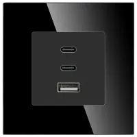 Priză Caligate USB65W-BK 220 - 240 V / USB Type-A / Black