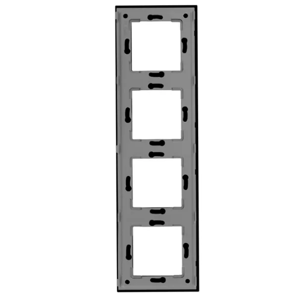 Ramă pentru priză și întrerupătoar Caligate G299.4F-BK Black / 4 photo 4 Ramă pentru priză și întrerupătoar Caligate G299.4F-BK Black / 4 photo 4