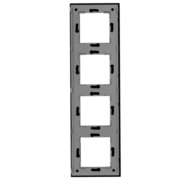 Ramă pentru priză și întrerupătoar Caligate G299.4F-BK Black / 4 photo 4 Ramă pentru priză și întrerupătoar Caligate G299.4F-BK Black / 4 photo 4