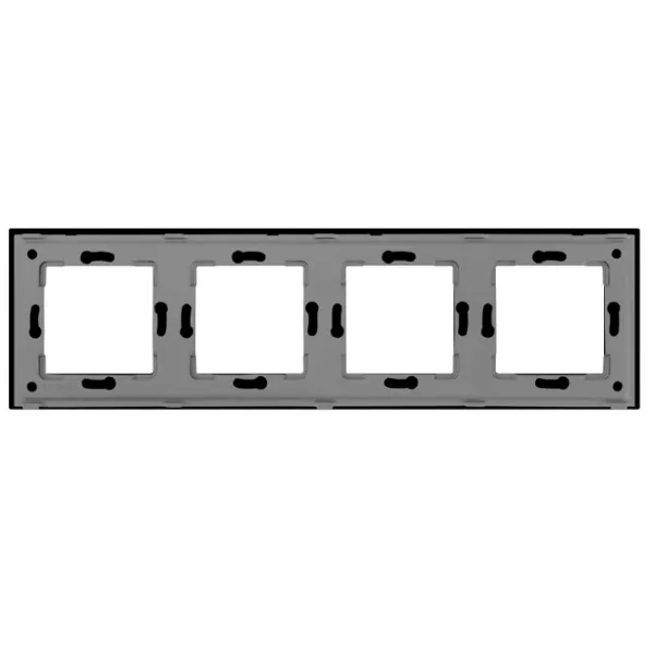 Ramă pentru priză și întrerupătoar Caligate G299.4F-BK Black / 4 photo 5 Ramă pentru priză și întrerupătoar Caligate G299.4F-BK Black / 4 photo 5