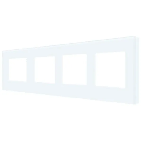 Ramă pentru priză și întrerupătoar Caligate G299.4F-WT White / 4 photo 1 Ramă pentru priză și întrerupătoar Caligate G299.4F-WT White / 4 photo 1