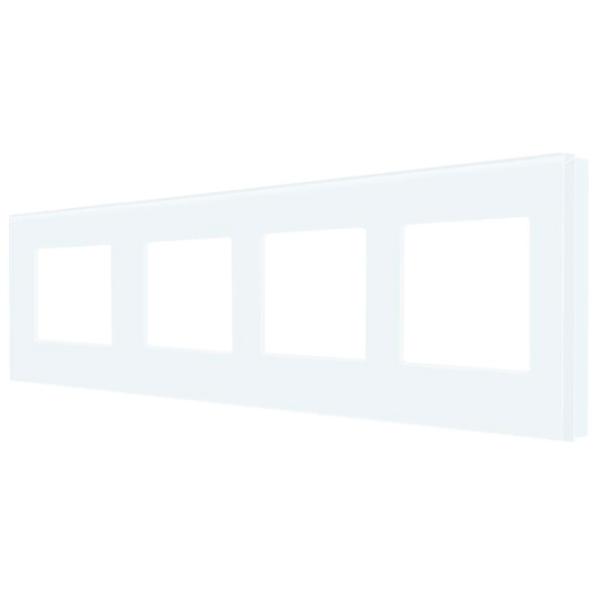 Ramă pentru priză și întrerupătoar Caligate G299.4F-WT White / 4 photo 1 Ramă pentru priză și întrerupătoar Caligate G299.4F-WT White / 4 photo 1
