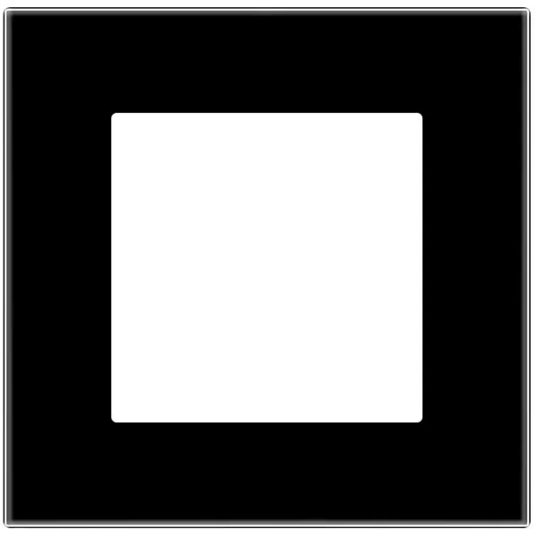 Ramă pentru priză și întrerupătoar Caligate G86.1F-BK Black / 1 photo 2 Ramă pentru priză și întrerupătoar Caligate G86.1F-BK Black / 1 photo 2