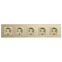 Priză Caligate M5F-GD 220 - 240 V / Type-F / Gold