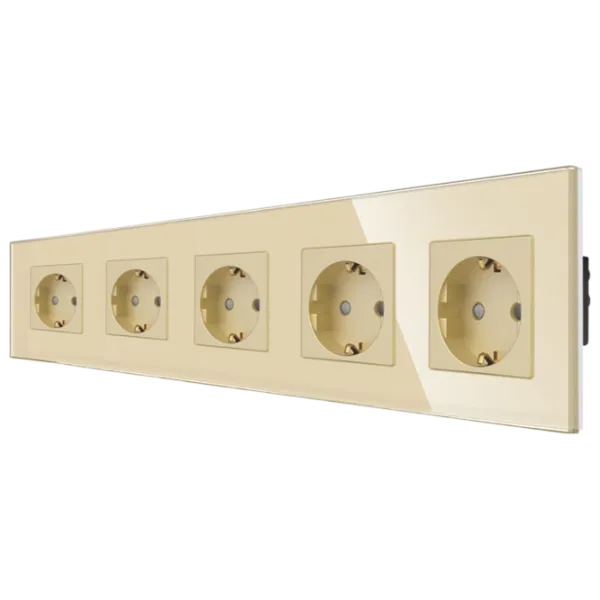Розетка Caligate M5F-GD 220 - 240 В / Type-F / Золото photo 2 Розетка Caligate M5F-GD 220 - 240 В / Type-F / Золото photo 2