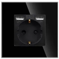 Розетка Caligate 1FAA-BK 220 - 240 В / Type-F / Черный