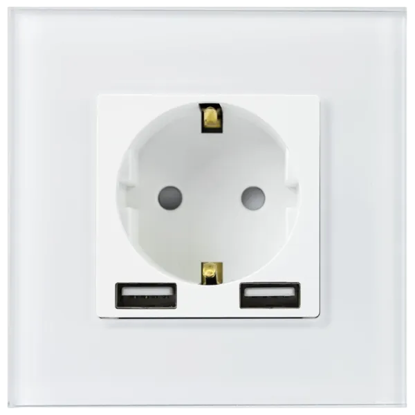 Priză Caligate 1FAA-WT 220 - 240 V / Type-F / White photo 1