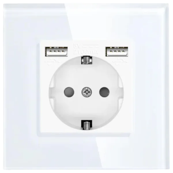 Priză Caligate 1FAA-WT 220 - 240 V / Type-F / White photo 2