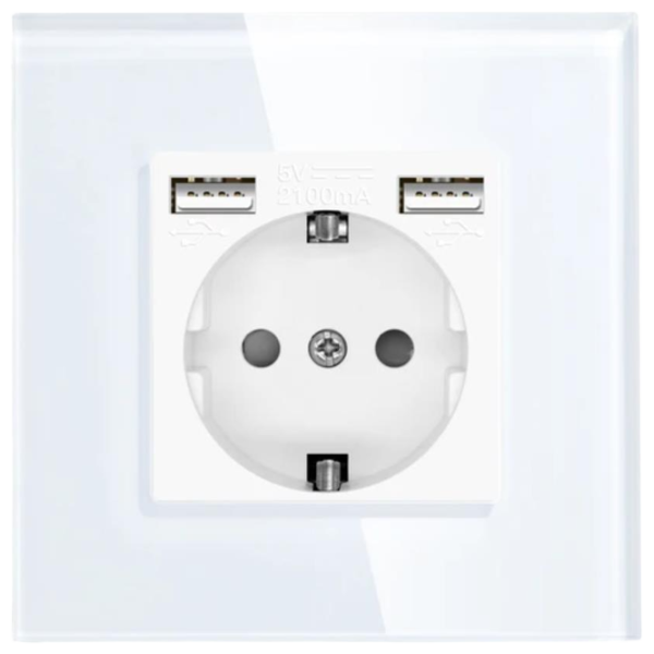 Priză Caligate 1FAA-WT 220 - 240 V / Type-F / White photo 2