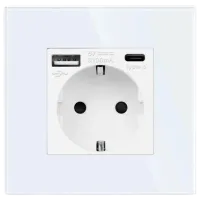 Priză Caligate 1FAC-WT 220 - 240 V / Type-F / White