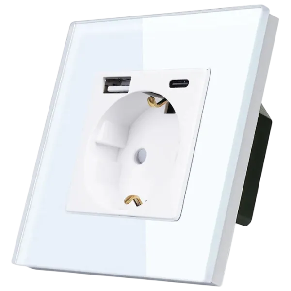 Priză Caligate 1FAC-WT 220 - 240 V / Type-F / White photo 2