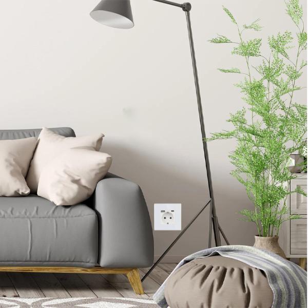 Priză Caligate 1FAC-WT 220 - 240 V / Type-F / White photo 4