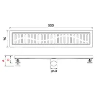 Rigolă de duș Gappo G85007-36 Polipropilenă photo 2