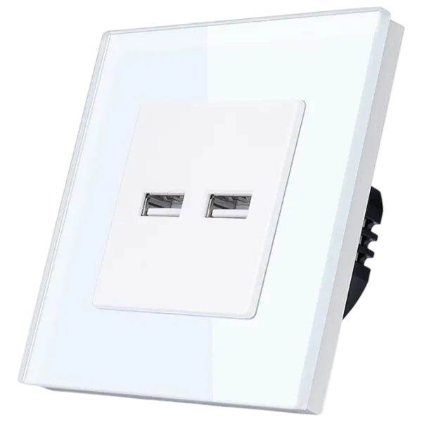 Розетка Caligate 2USB3.1-WT 220 - 240 В / USB Type-A / Белый photo 1 Розетка Caligate 2USB3.1-WT 220 - 240 В / USB Type-A / Белый photo 1