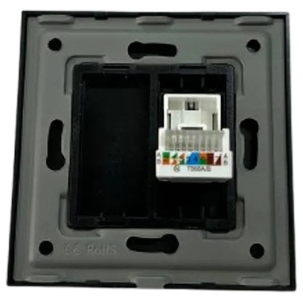 Priză Caligate 1/2CAT5E.1/2BLK-BK  / RJ45 / Black photo 2 Priză Caligate 1/2CAT5E.1/2BLK-BK  / RJ45 / Black photo 2