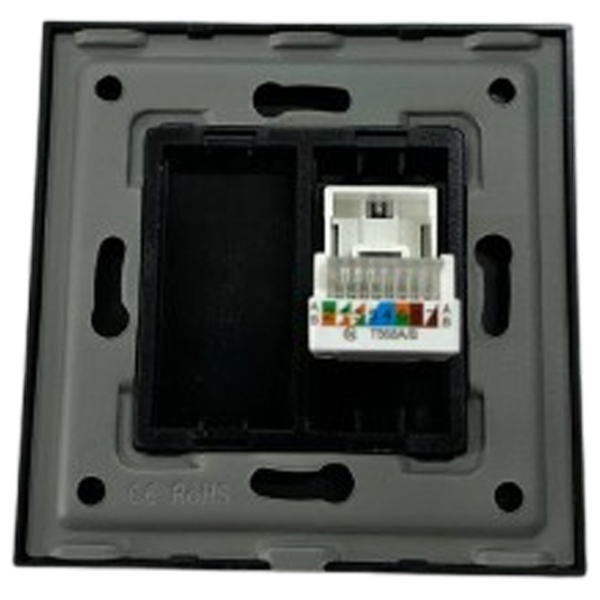 Priză Caligate 1/2CAT5E.1/2BLK-BK  / RJ45 / Black photo 2 Priză Caligate 1/2CAT5E.1/2BLK-BK  / RJ45 / Black photo 2