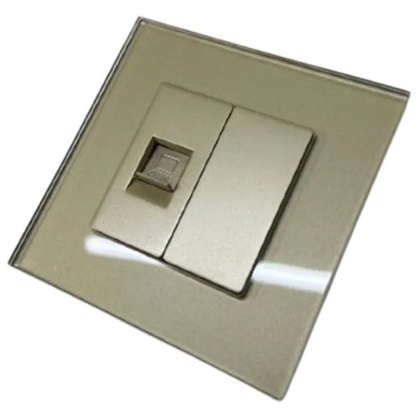 Priză Caligate 1/2CAT5E.1/2BLK-GD  / RJ45 / Gold photo 1 Priză Caligate 1/2CAT5E.1/2BLK-GD  / RJ45 / Gold photo 1