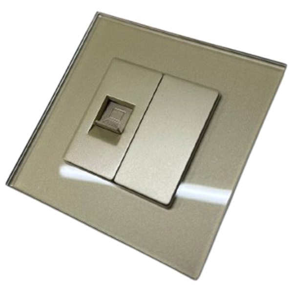 Priză Caligate 1/2CAT5E.1/2BLK-GD  / RJ45 / Gold photo 1 Priză Caligate 1/2CAT5E.1/2BLK-GD  / RJ45 / Gold photo 1