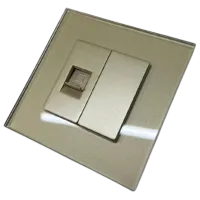 Priză Caligate 1/2CAT5E.1/2BLK-GD  / RJ45 / Gold