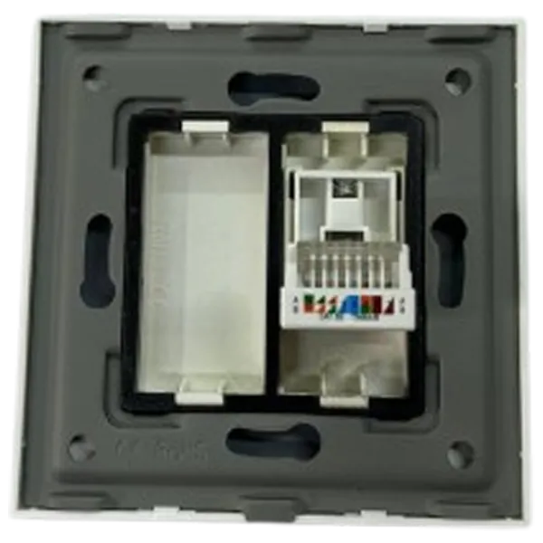 Priză Caligate 1/2CAT5E.1/2BLK-GD  / RJ45 / Gold photo 2 Priză Caligate 1/2CAT5E.1/2BLK-GD  / RJ45 / Gold photo 2