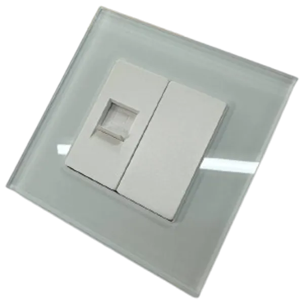 Priză Caligate 1/2CAT5E.1/2BLK-WT  / RJ45 / White photo 1 Priză Caligate 1/2CAT5E.1/2BLK-WT  / RJ45 / White photo 1