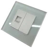 Priză Caligate 1/2CAT5E.1/2BLK-WT  / RJ45 / White