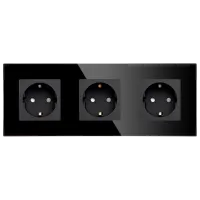 Priză Caligate M3F/3M1F-BK  220 - 250 V / Type-F / Black