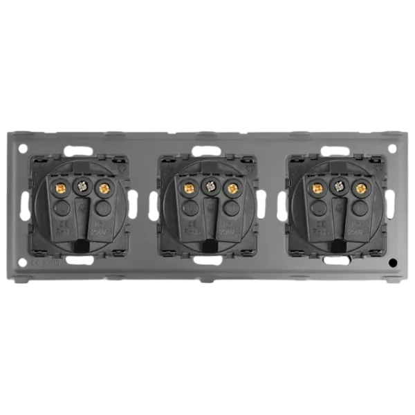 Розетка Caligate M3F/3M1F-BK  220 - 250 В / Type-F / Черный photo 3