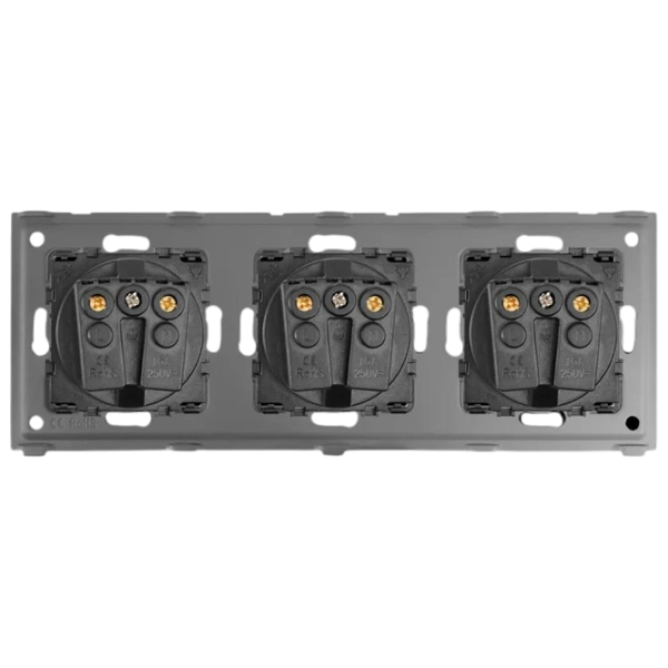 Розетка Caligate M3F/3M1F-BK  220 - 250 В / Type-F / Черный photo 3