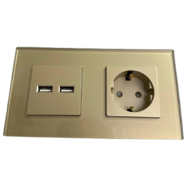 Розетка Caligate M1F.USB3.1-GD 220 - 240 В / Type-F / Золото photo 1 Розетка Caligate M1F.USB3.1-GD 220 - 240 В / Type-F / Золото photo 1