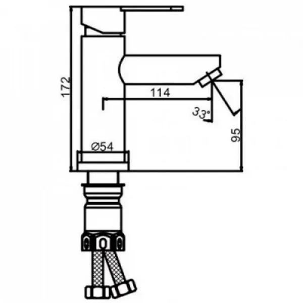Смеситель для умывальника Frap F 10801- 6 Однорычажный photo 4