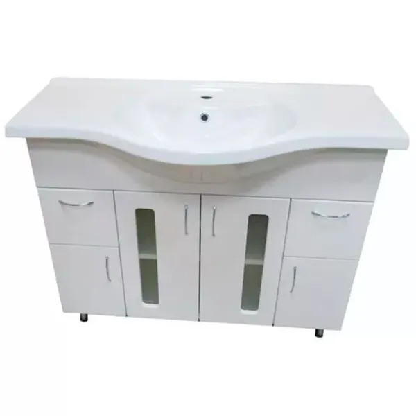Шкаф с умывальником Aquaplus Clasic 100 ЛДСП / White photo 1