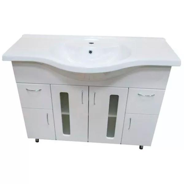 Шкаф с умывальником Aquaplus Clasic 100 ЛДСП / White photo 1